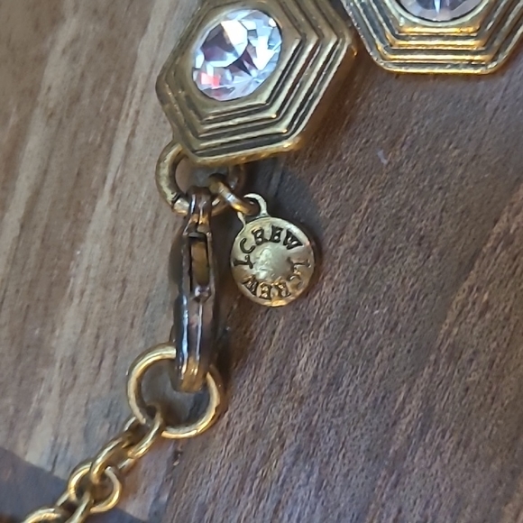 J. Crew Art Deco Hexagonal Rhinestone Statement Necklace - Picture 5 of 5